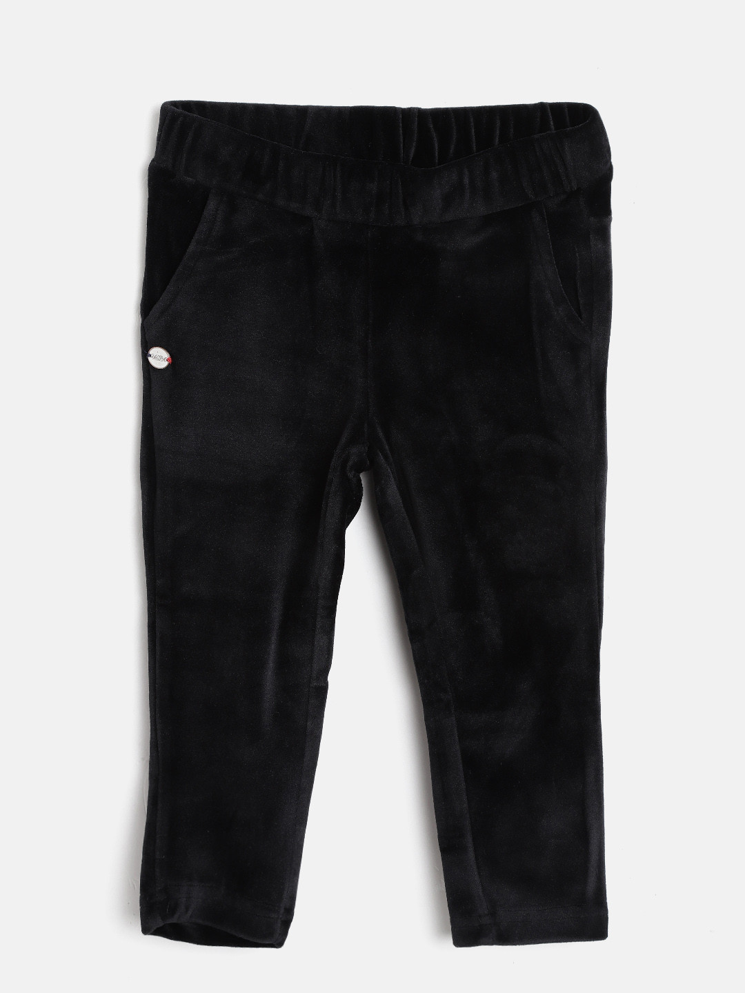 Buy U.S. Polo Assn. Kids Girls Black Solid Velvet Finish Track Pants Track Pants for Girls