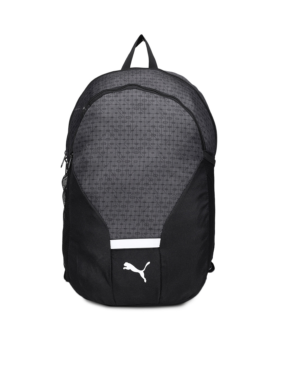 Buy Puma Unisex Black & Grey Colourblocked Backpack Backpacks for