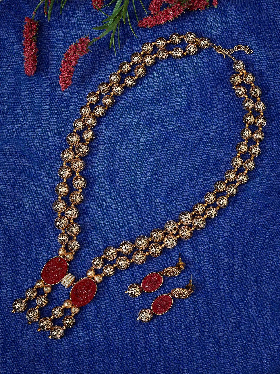 Buy PANASH Gold Plated Handcrafted Jewellery Set Jewellery Set for