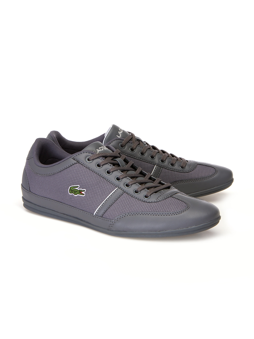 lacoste mens grey trainers