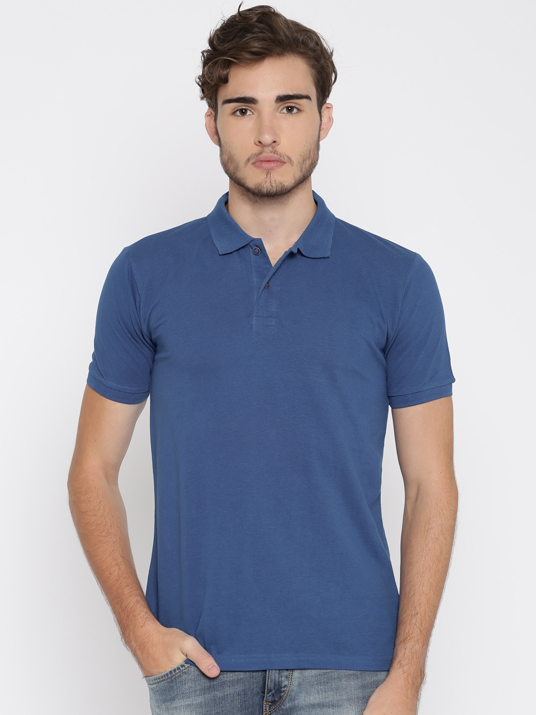 Buy Highlander Blue Polo Pure Cotton T Shirt - Tshirts for Men 734916 ...