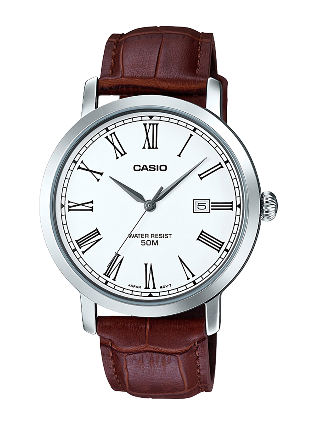 casio enticer white dial men's watch