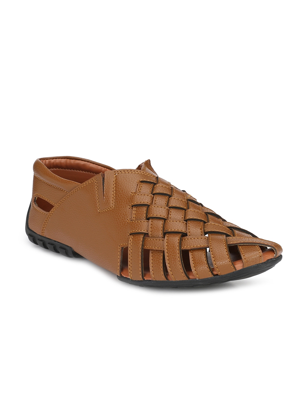 Buy Eego Italy Men Tan Comfort Sandals - Sandals for Men 7370510 | Myntra
