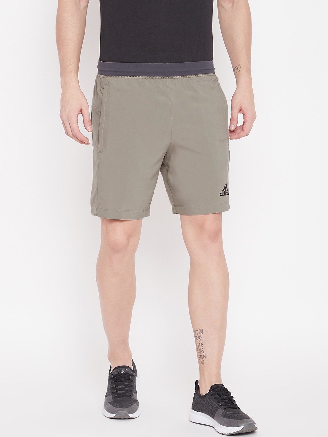 Buy ADIDAS Men Olive Green Solid D2M Woven Sports Shorts Shorts for