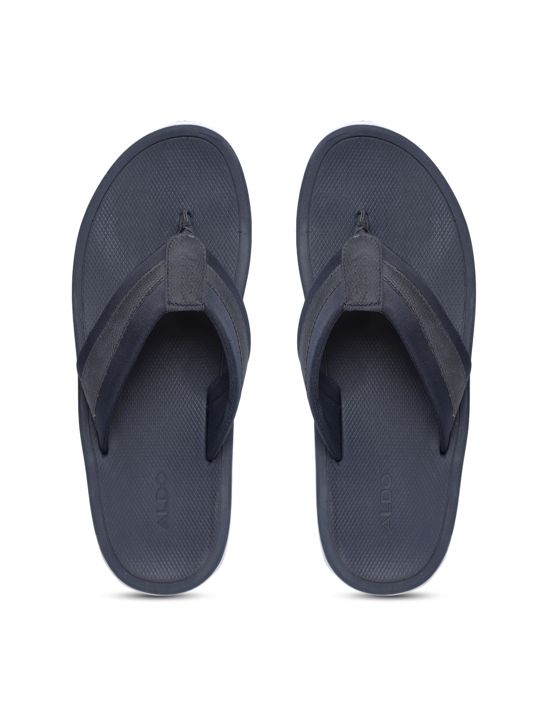 Buy ALDO Men Navy Blue Solid Thong Flip Flops - Flip Flops for Men ...