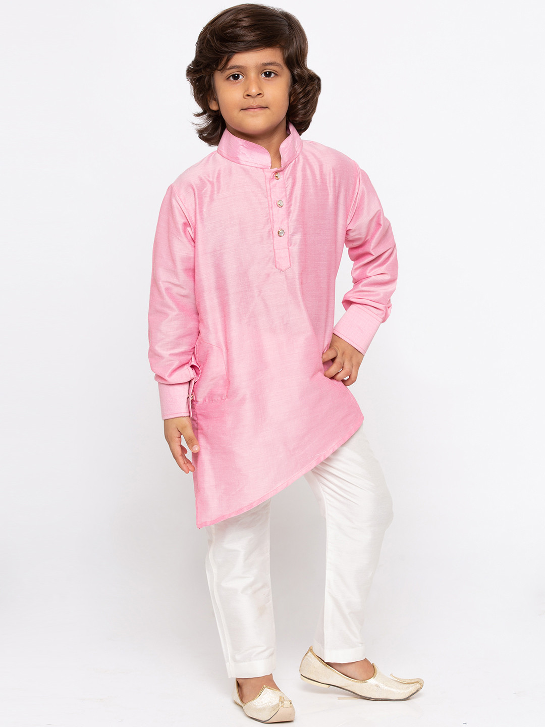 JBN Creation Set Kurta E Pigiama Per Bambino – Misto Cotone Bianco Con Base Multicolore, Stampa Digitale Piume, Taglie 1-15 Anni