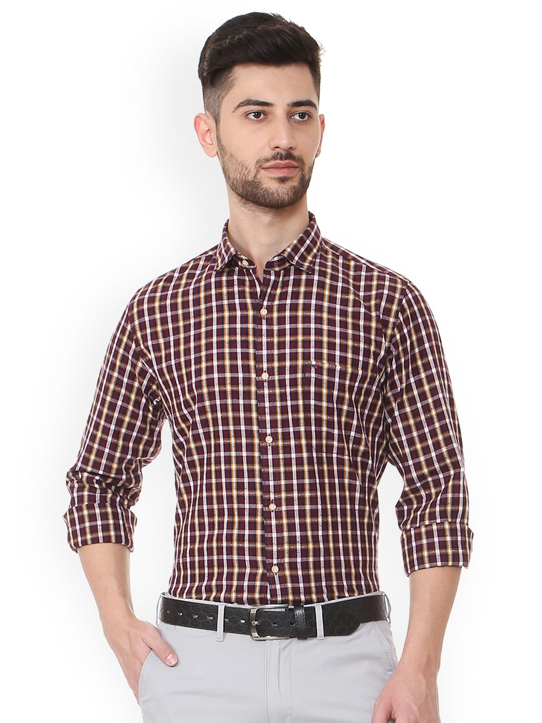 peter england shirts black