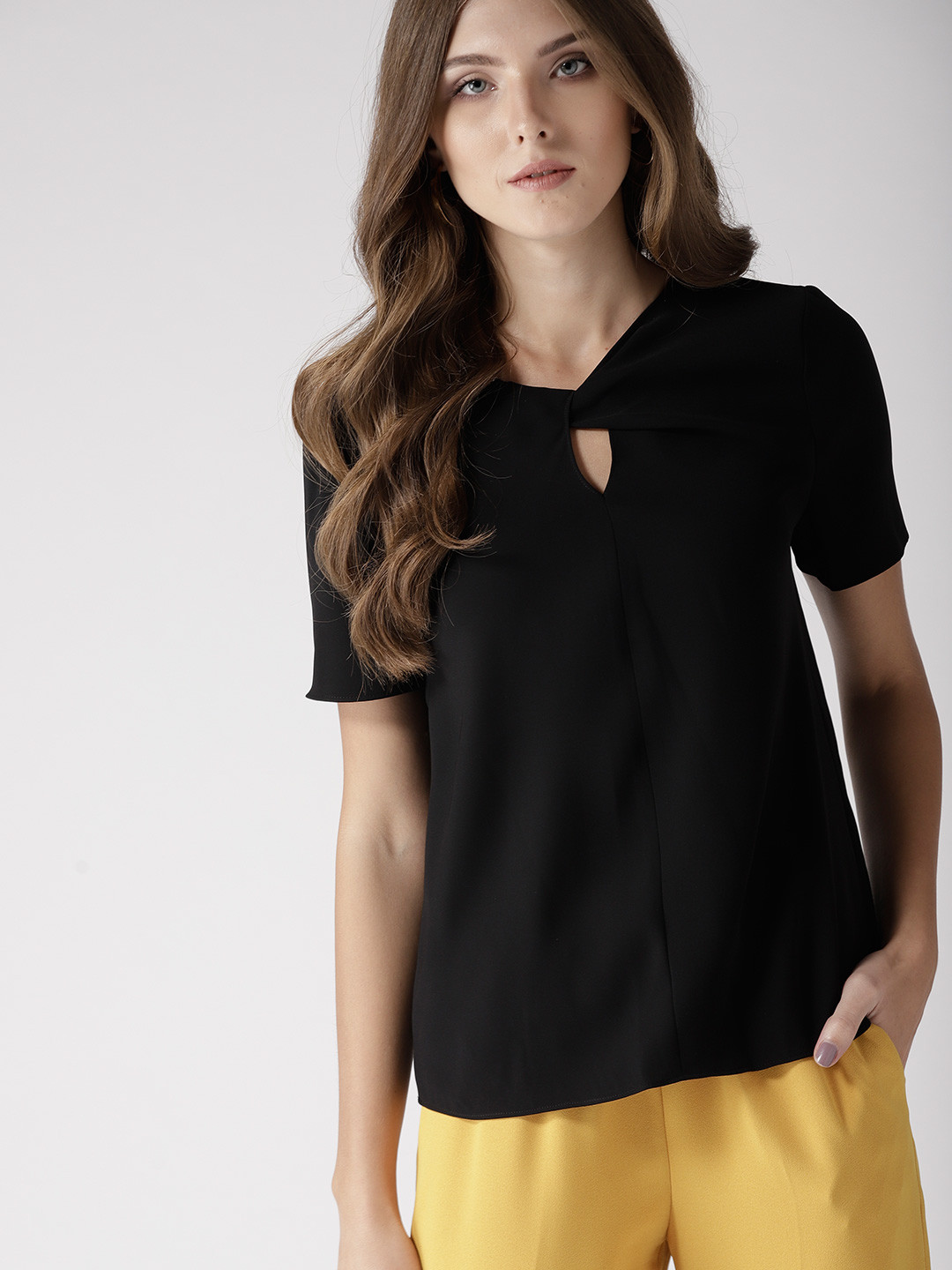 Buy Tommy Hilfiger Women Black Solid Top Tops for Women 7399337 Myntra