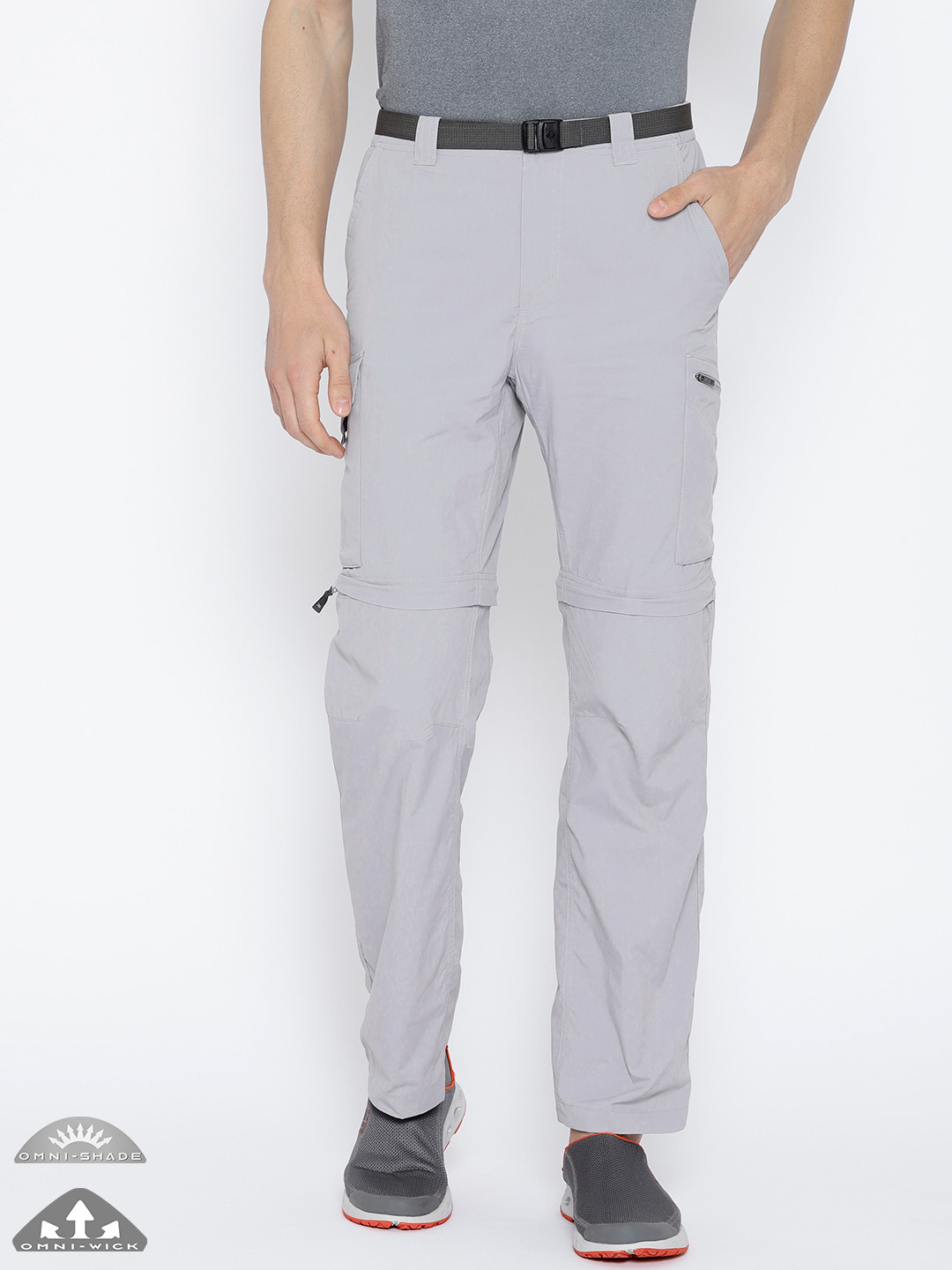 Buy Columbia Men Grey Silver Ridge Convertible Hiking Track Pants