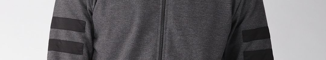 Buy Hubberholme Men Charcoal Grey Solid Sweatshirt - Sweatshirts for ...