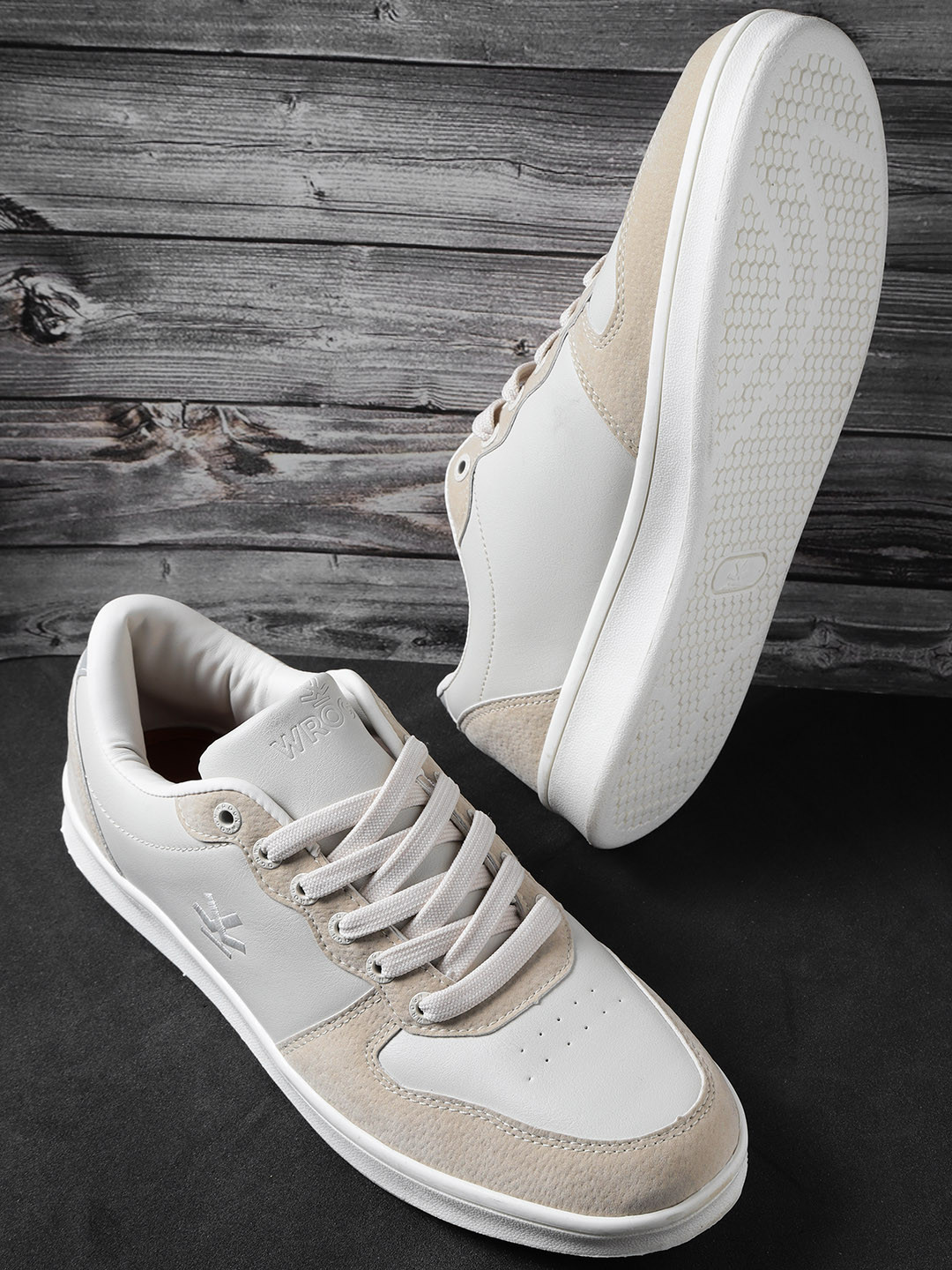 wrogn beige sneakers