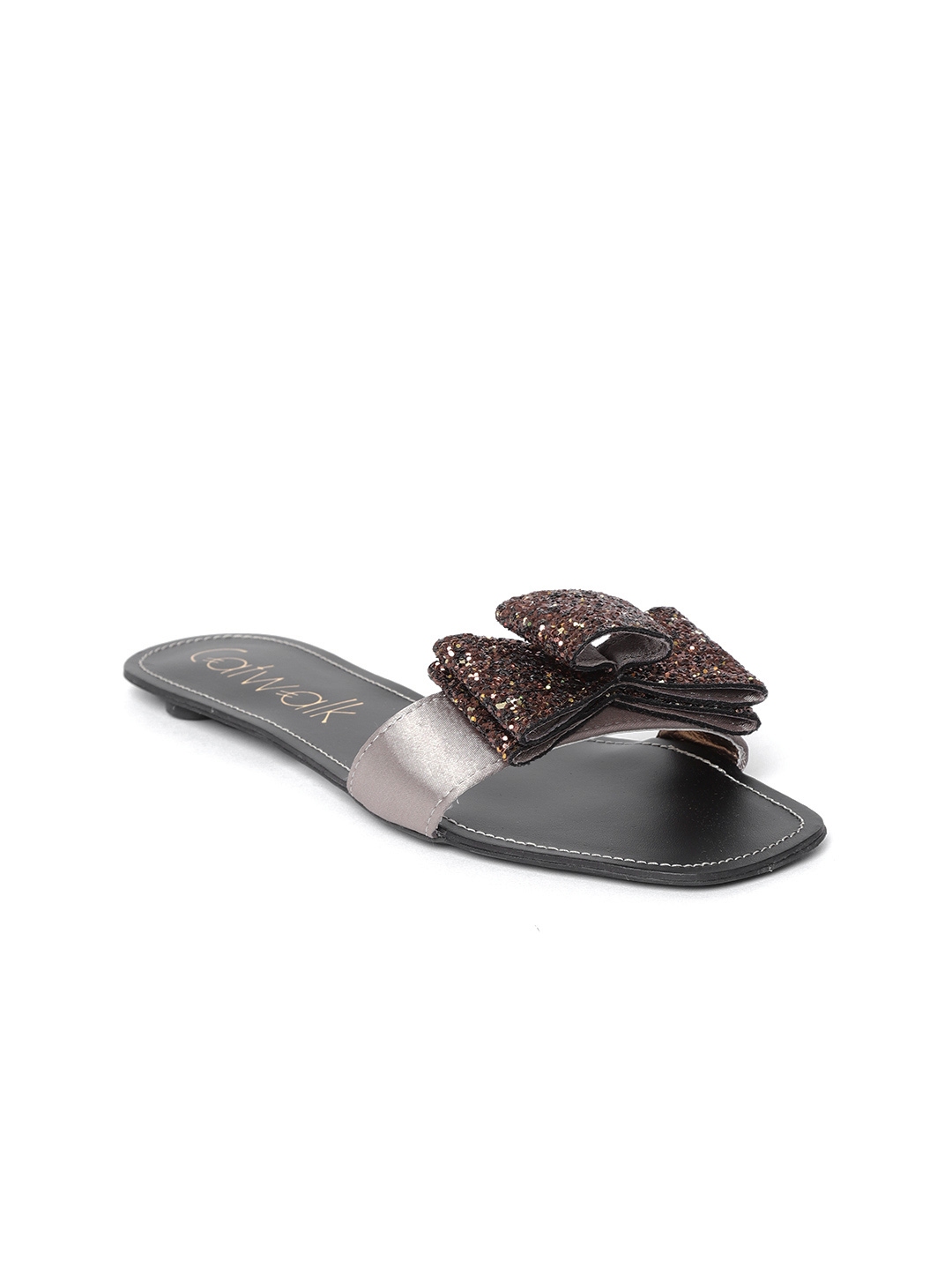gold flats open toe