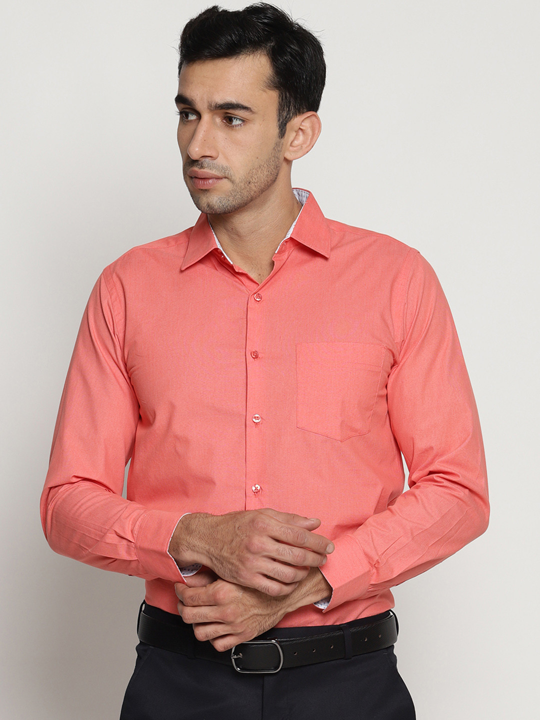 mens shirt coral