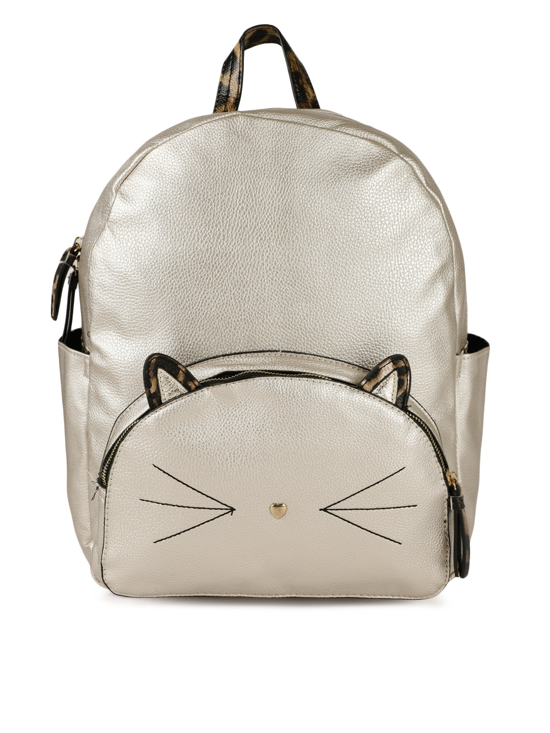 Buy Accessorize Women Muted Gold Toned Solid Backpack Backpacks for