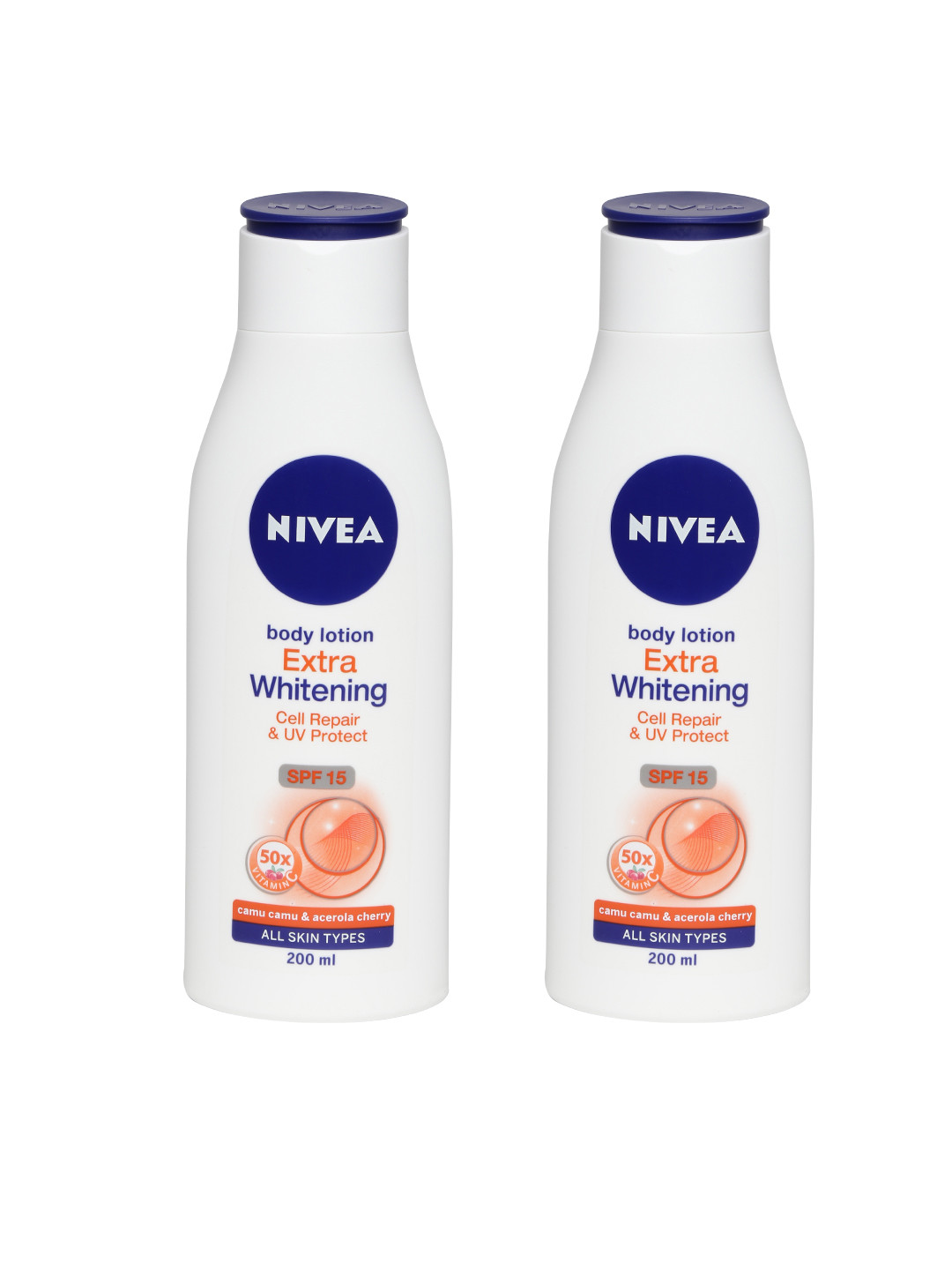 Buy Nivea Set Of 2 Extra Whitening Cell Repair & UV Protect SPF 15 Body