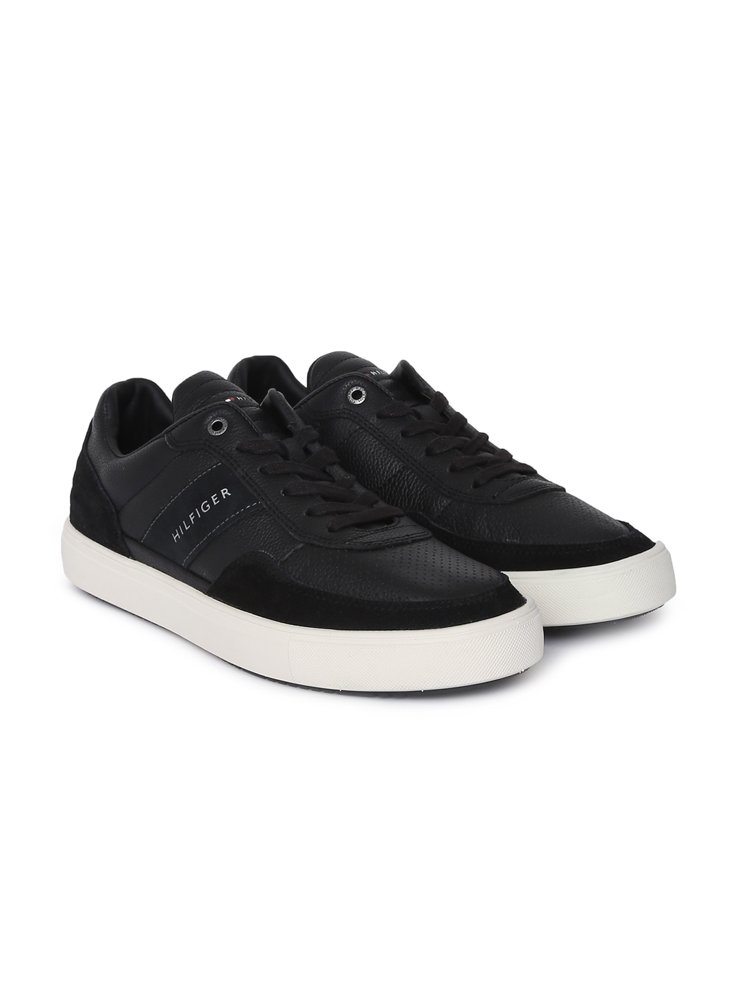 black leather tommy hilfiger shoes