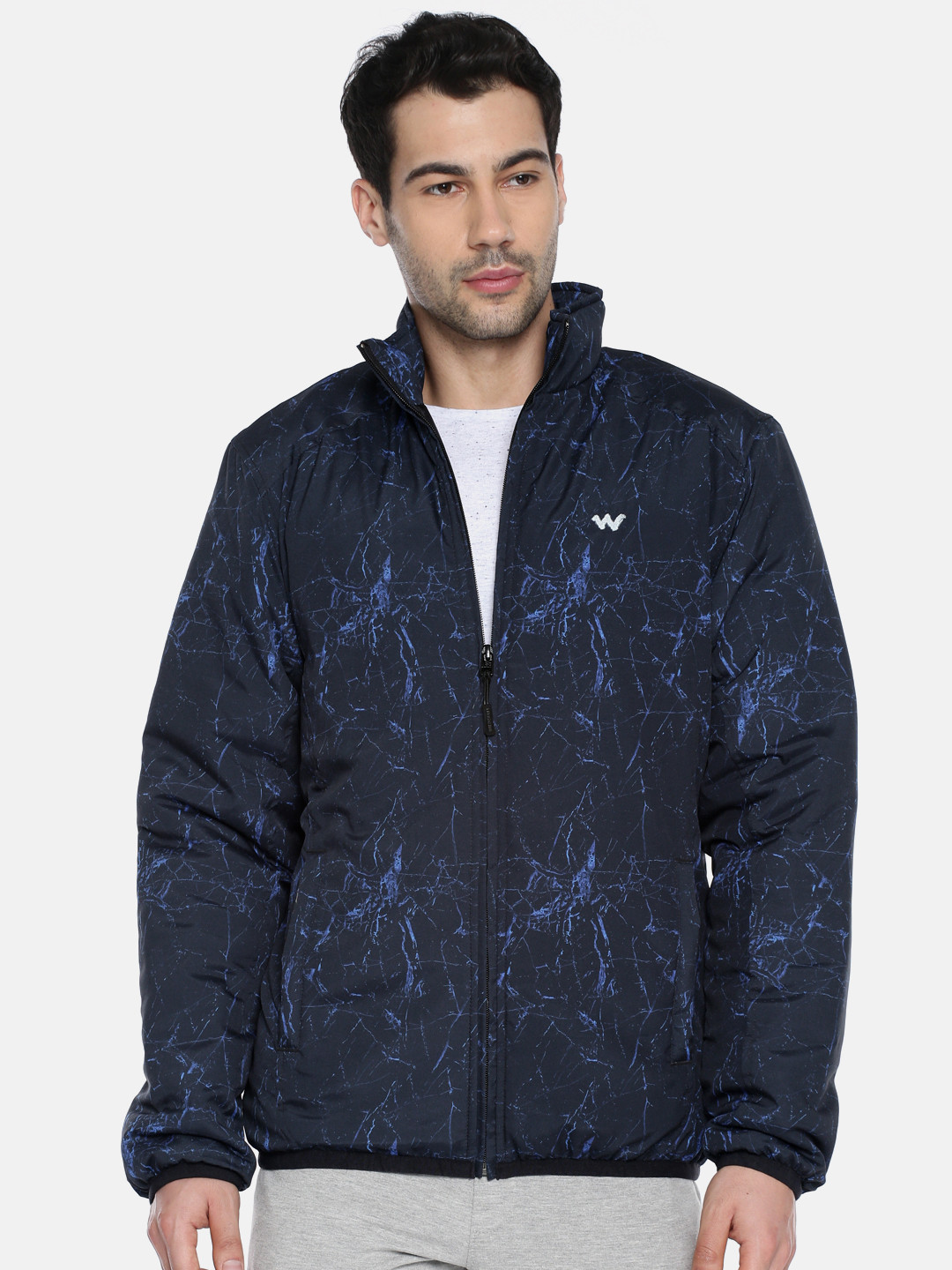 Buy Wildcraft Men Navy Printed Puffer Jacket Jackets for Men 7422325