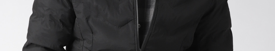 Buy Fort Collins Men Black Solid Padded Jacket - Jackets for Men ...