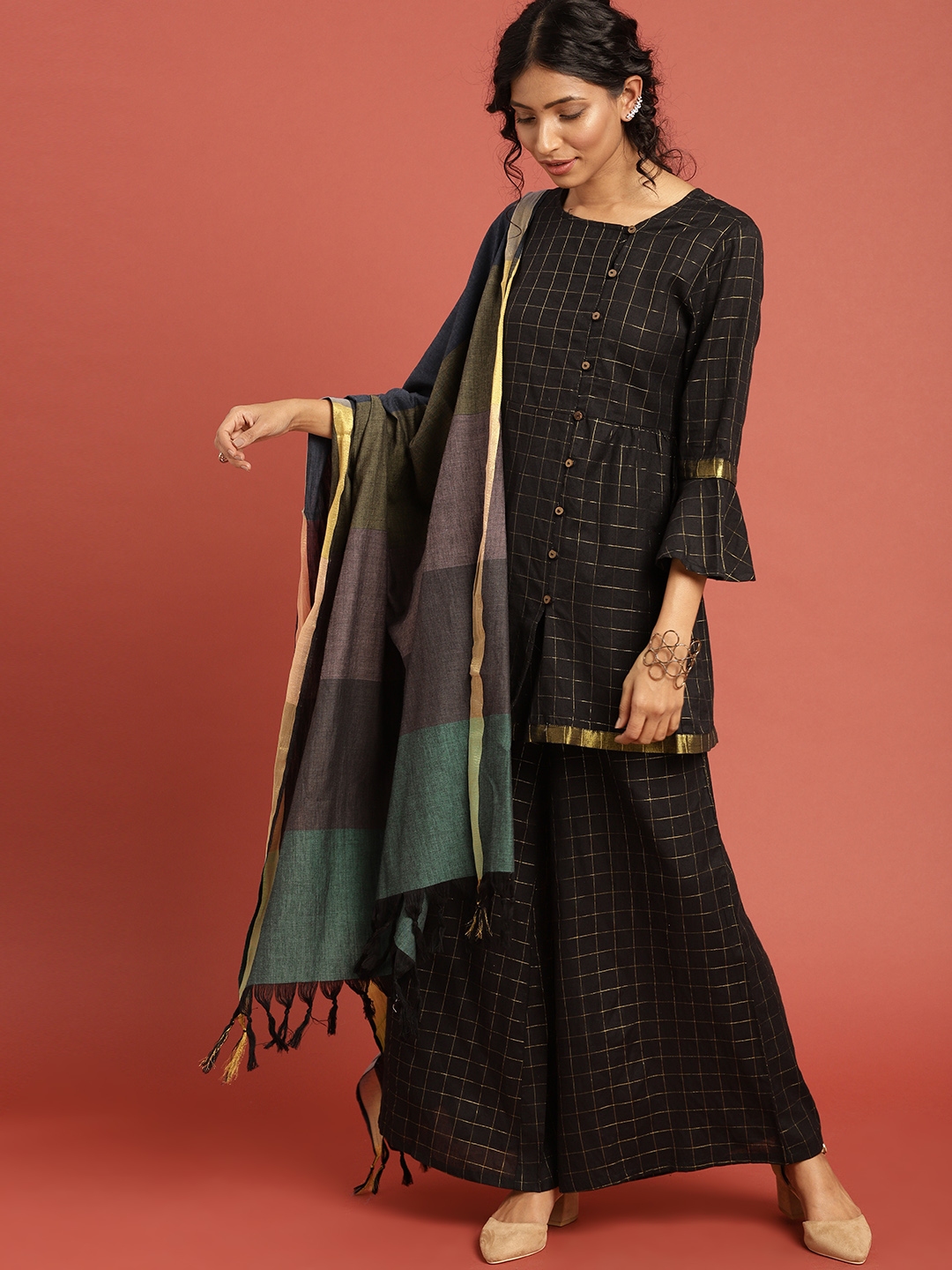 kasavu kurta set