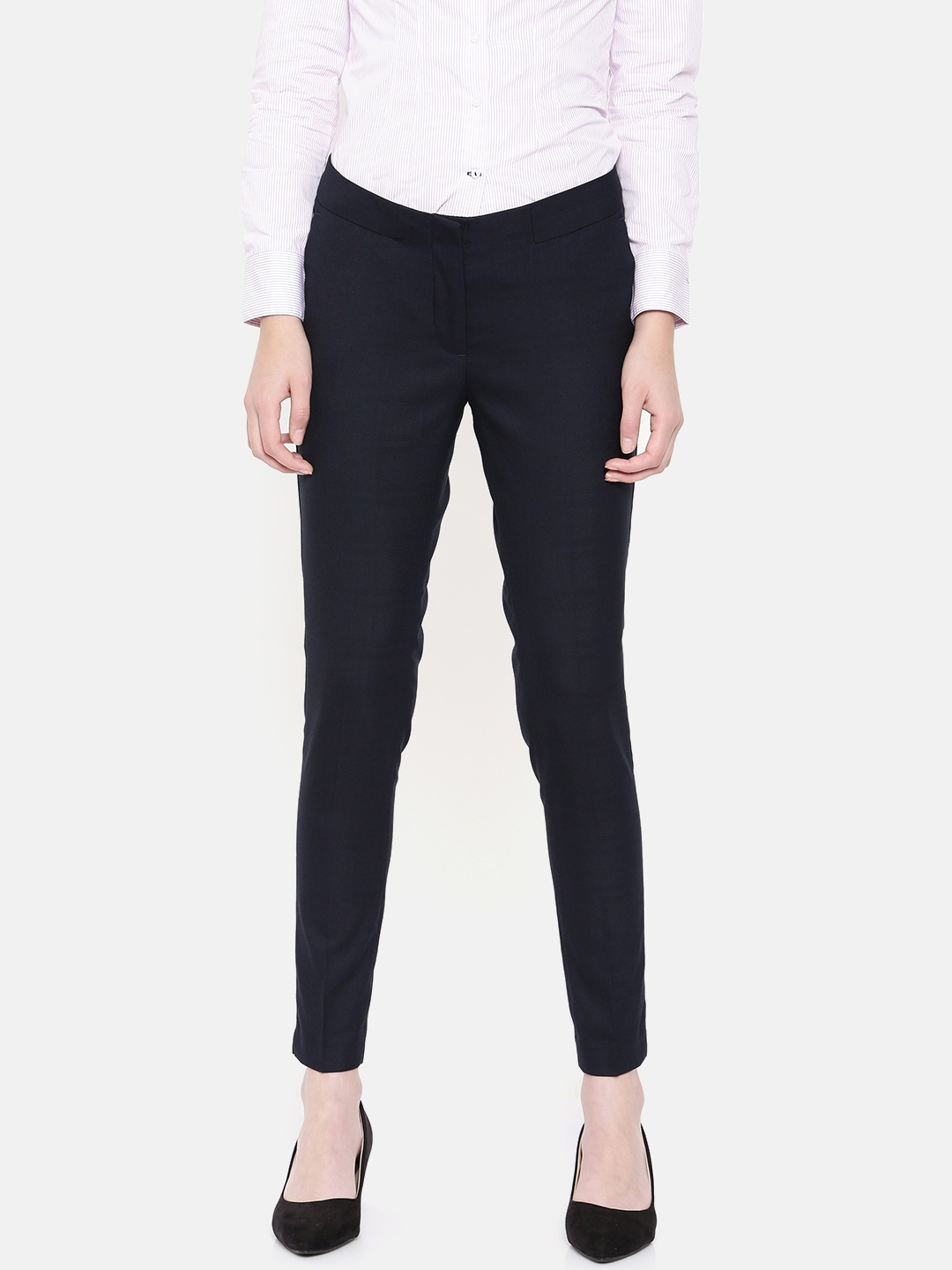 navy blue formal trousers ladies