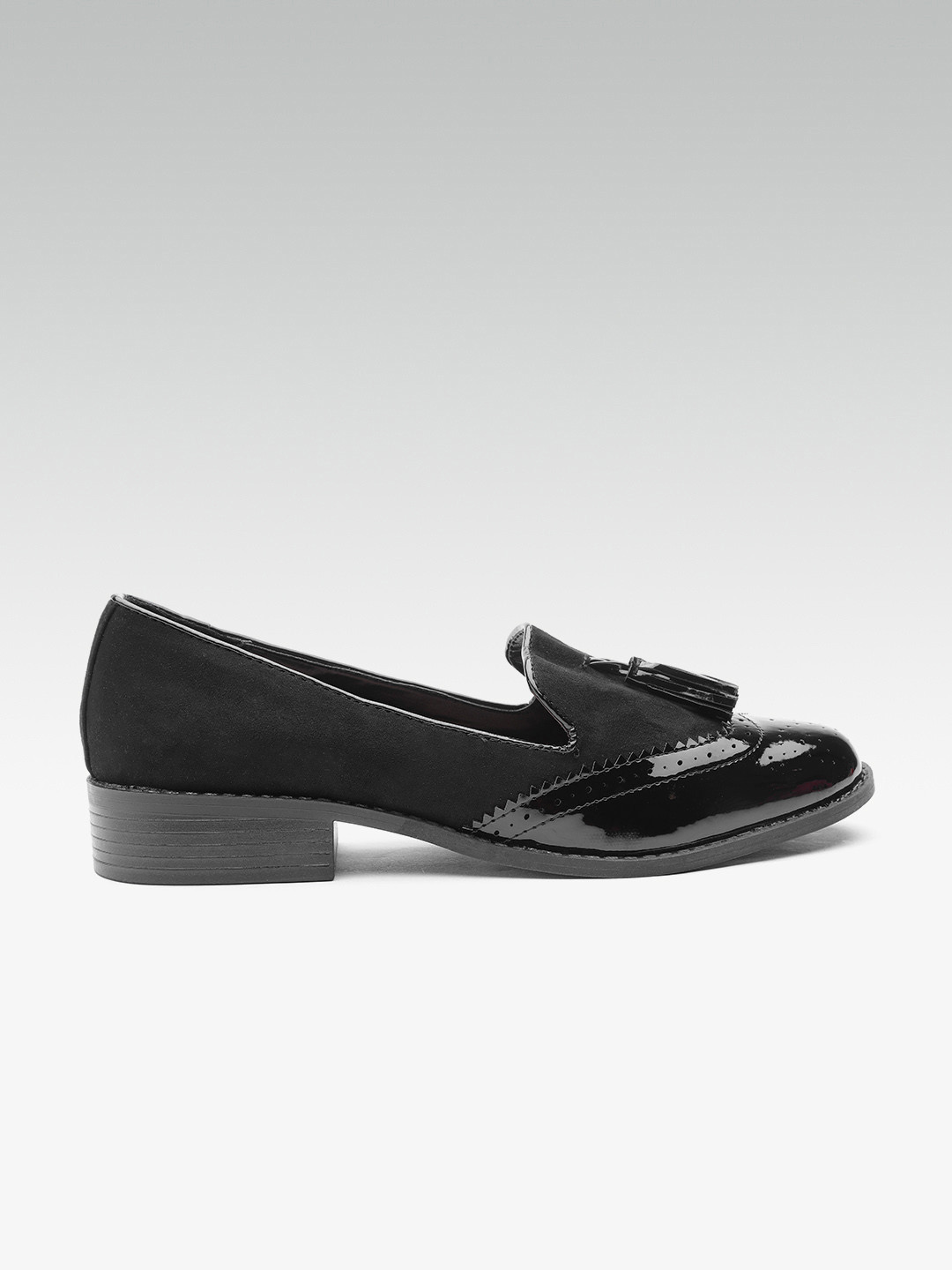 Buy DOROTHY PERKINS Women Black Loafers With Brogue Detail Casual