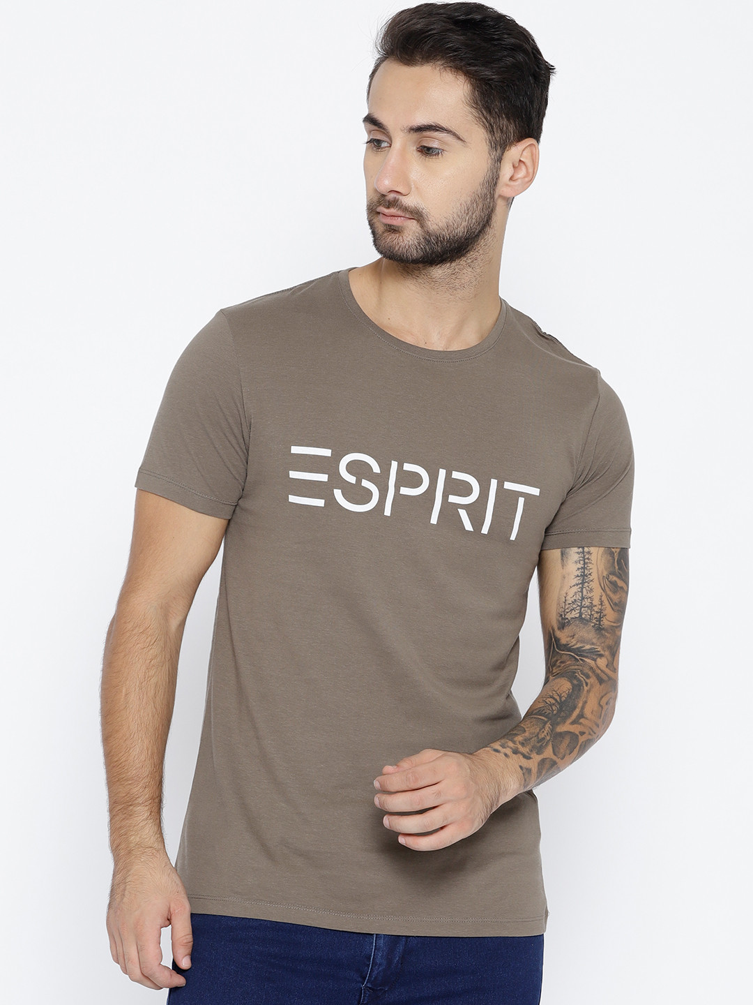 ESPRIT Maglietta da Uomo, 100/bianco., XS