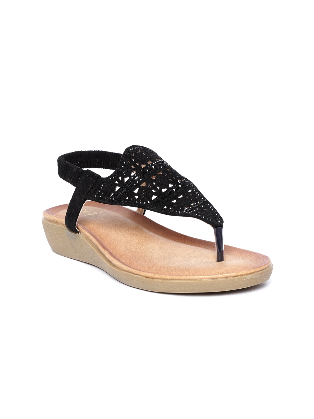 open toe flats myntra
