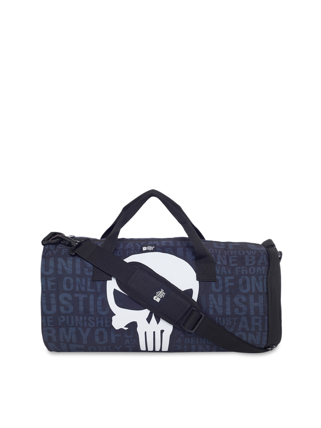 Buy The Souled Store Unisex Blue & White Punisher Skull Duffel Bag