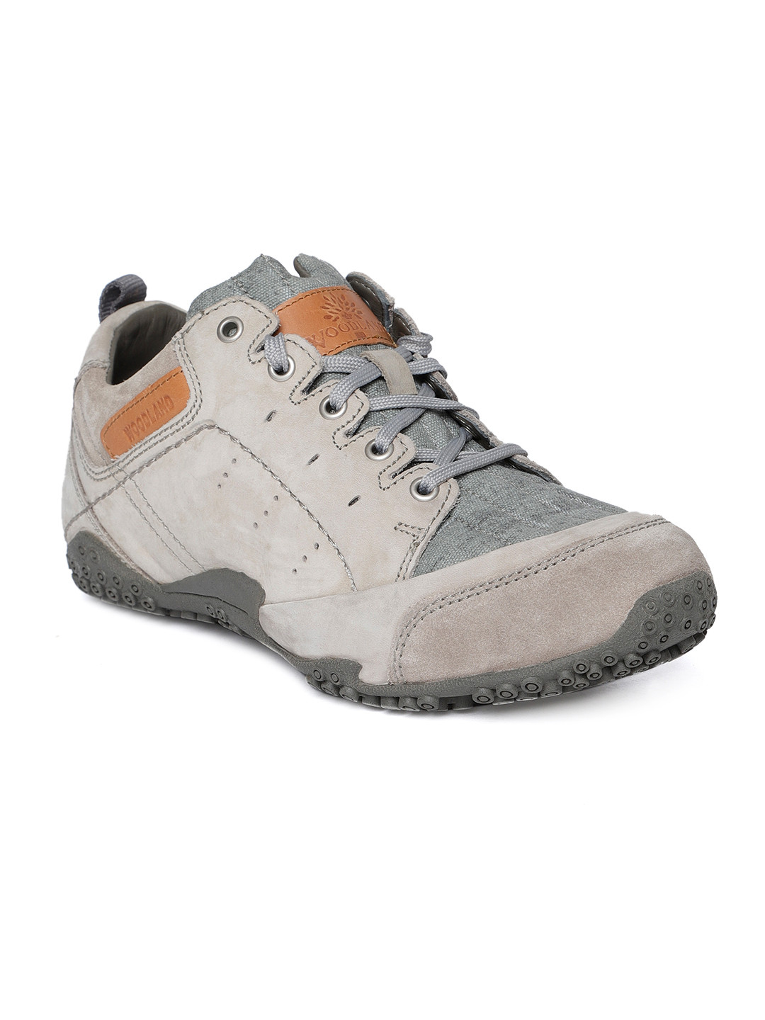 Buy Woodland Men Grey Leather Trekking Shoes Casual Shoes for Men