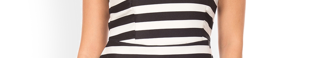 Buy ELLE Women Black Striped Sheath Dress - Dresses for Women 7444560 ...