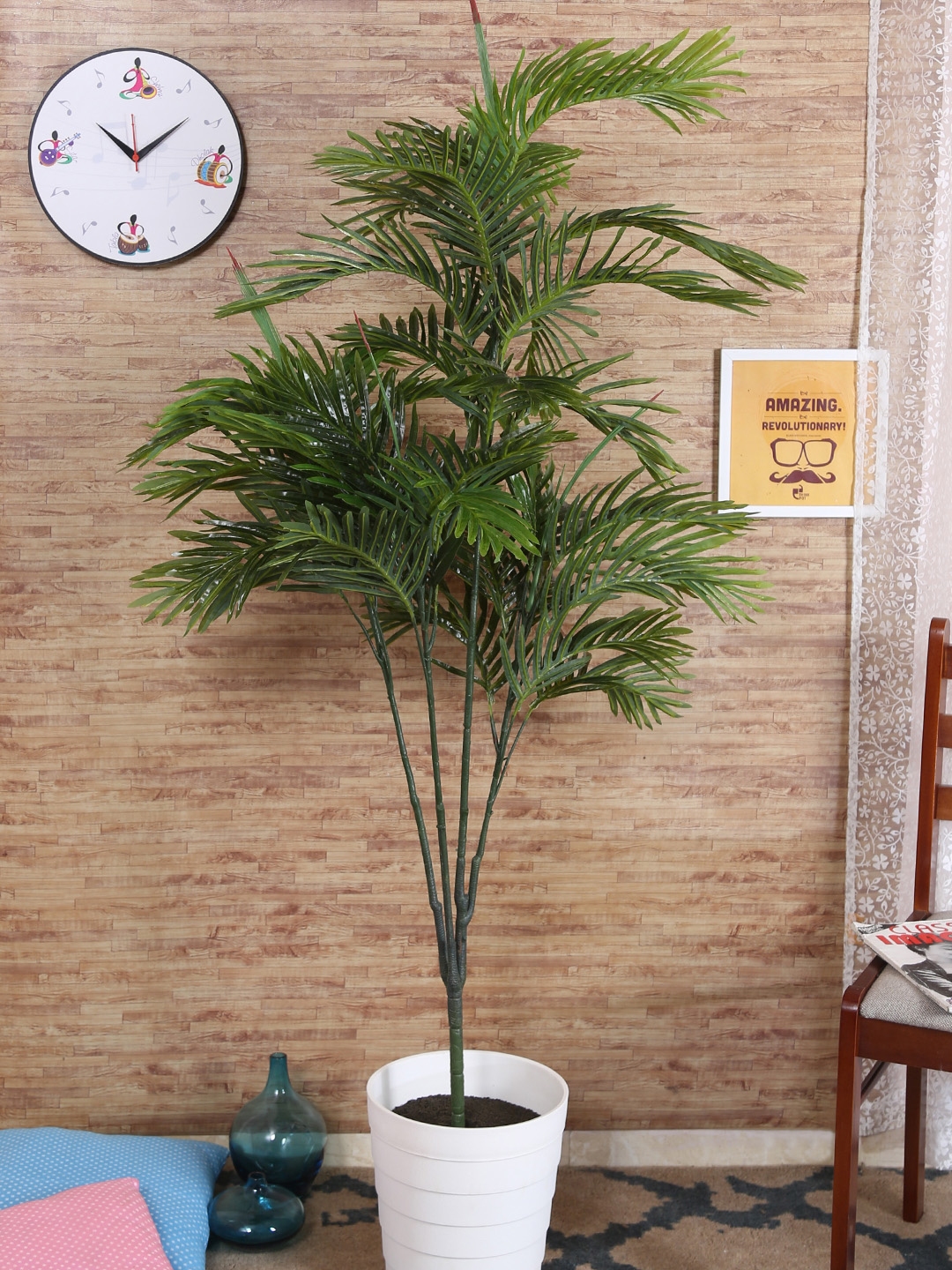 Buy Fourwalls Green Artificial Decorative Arica Floor Plant Without Pot