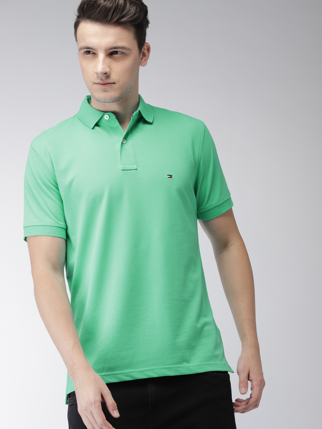 neon green tommy hilfiger shirt