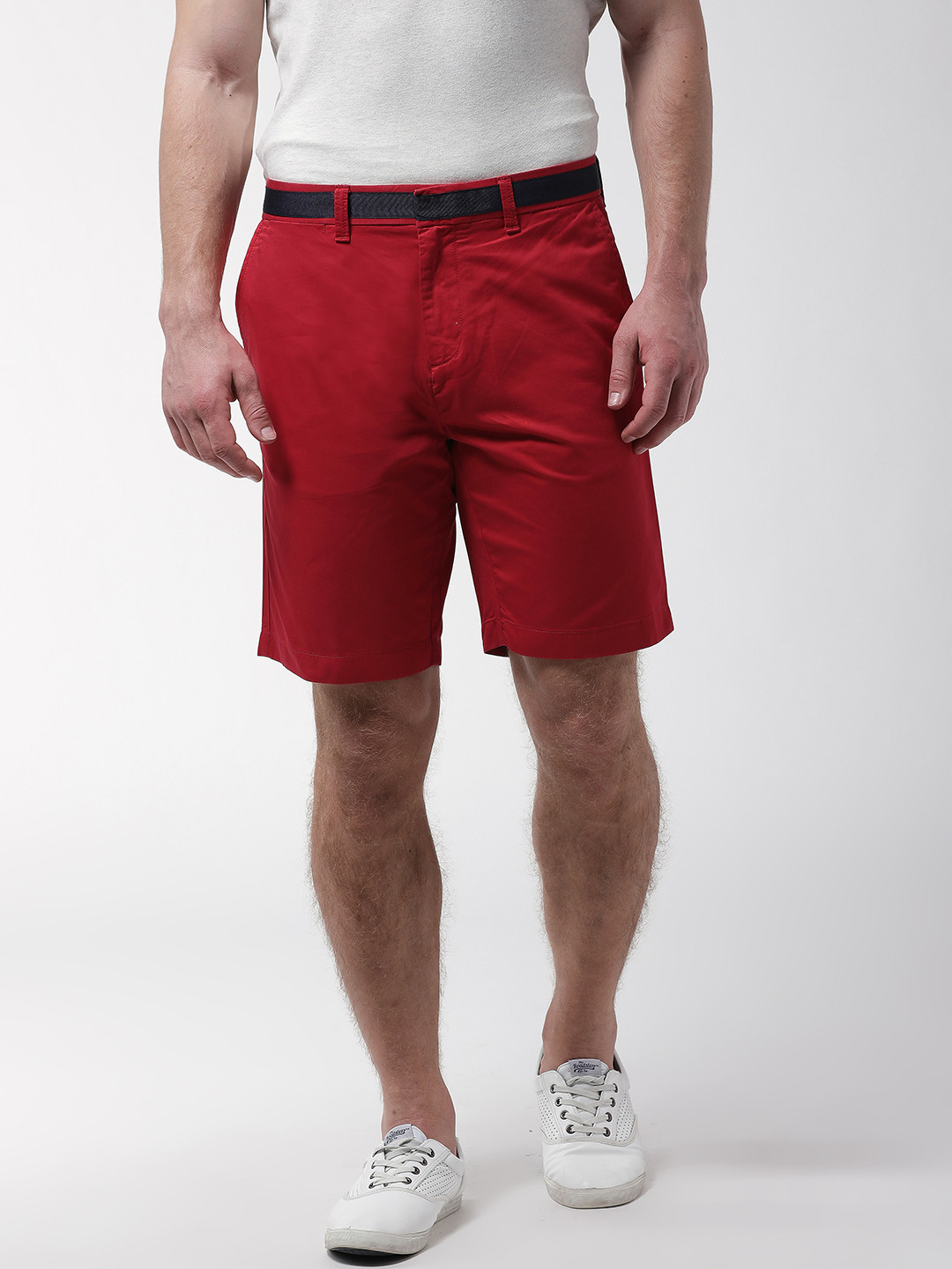 Buy Tommy Hilfiger Men Red Solid Regular Fit Shorts Shorts for Men