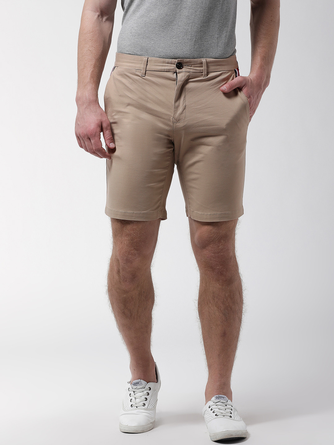 Buy Tommy Hilfiger Men Khaki Solid Regular Fit Shorts Shorts for Men 7453239 Myntra