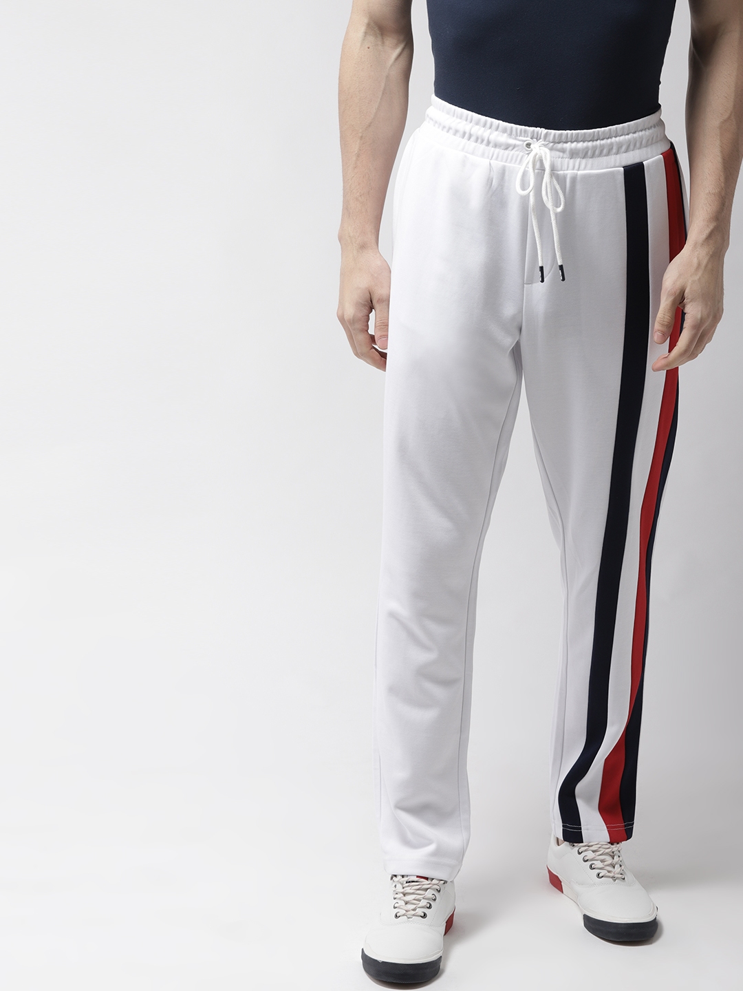 white tommy hilfiger track pants