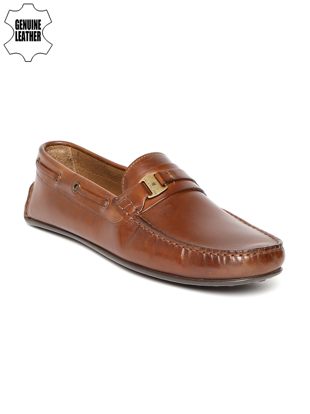 Buy Louis Philippe Men Brown Genuine Leather Smart Casual Loafers - Casual Shoes for Men 7460112 ...