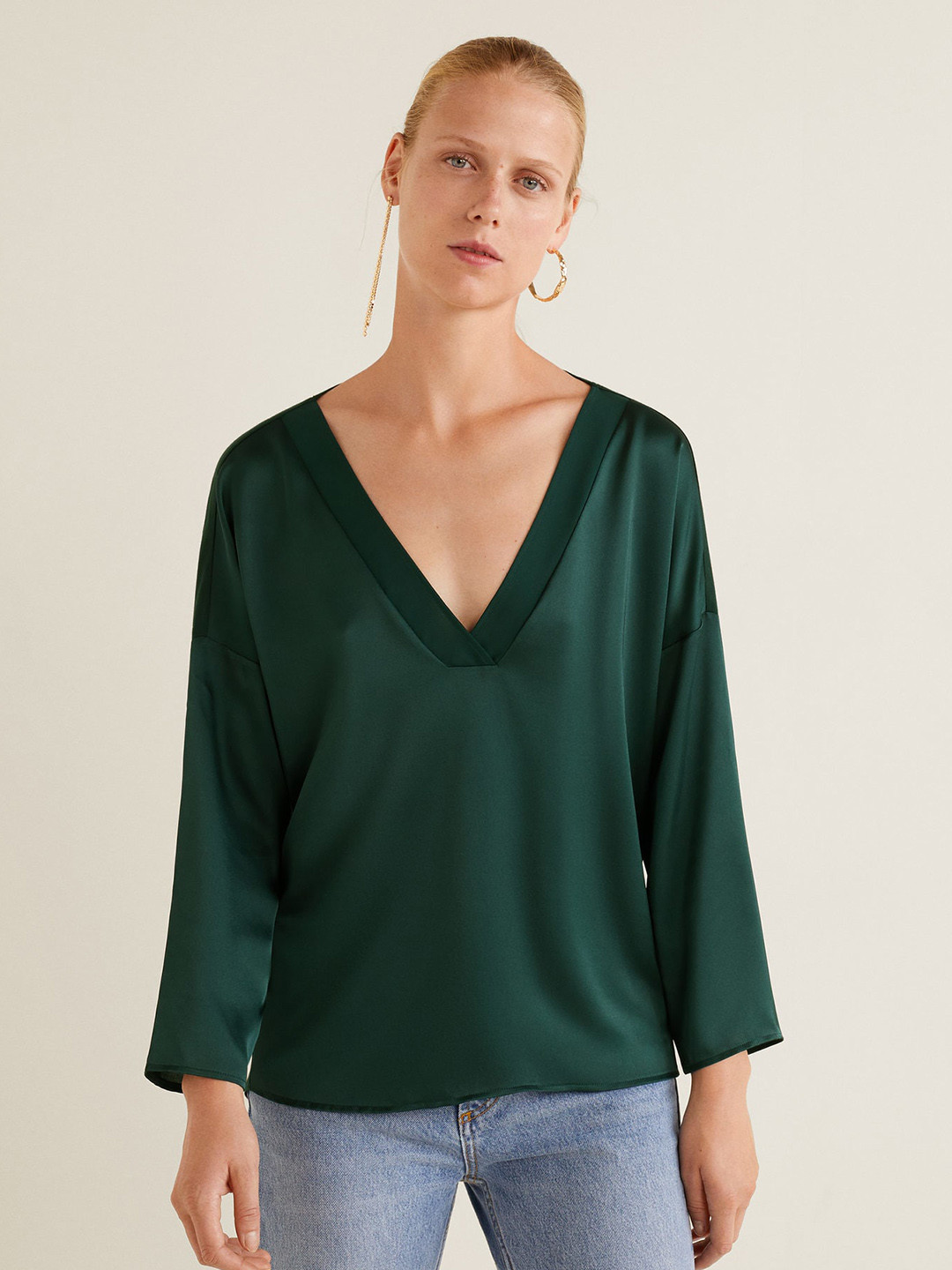 Buy MANGO Women Green Solid Top Tops for Women 7470196 Myntra
