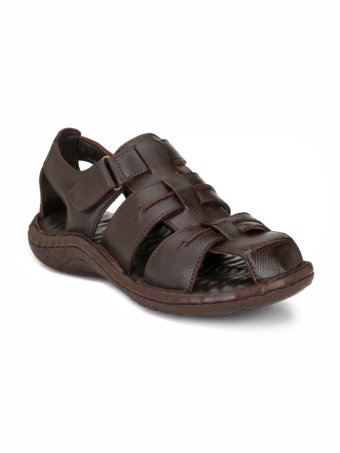 Buy SADDLE & BARNES Men Leather Brown Fisherman Sandals Sandals for