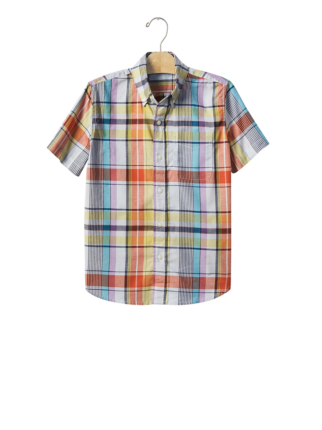 Buy GAP Boys Multicoloured Regular Fit Checked Casual Shirt - Shirts ...