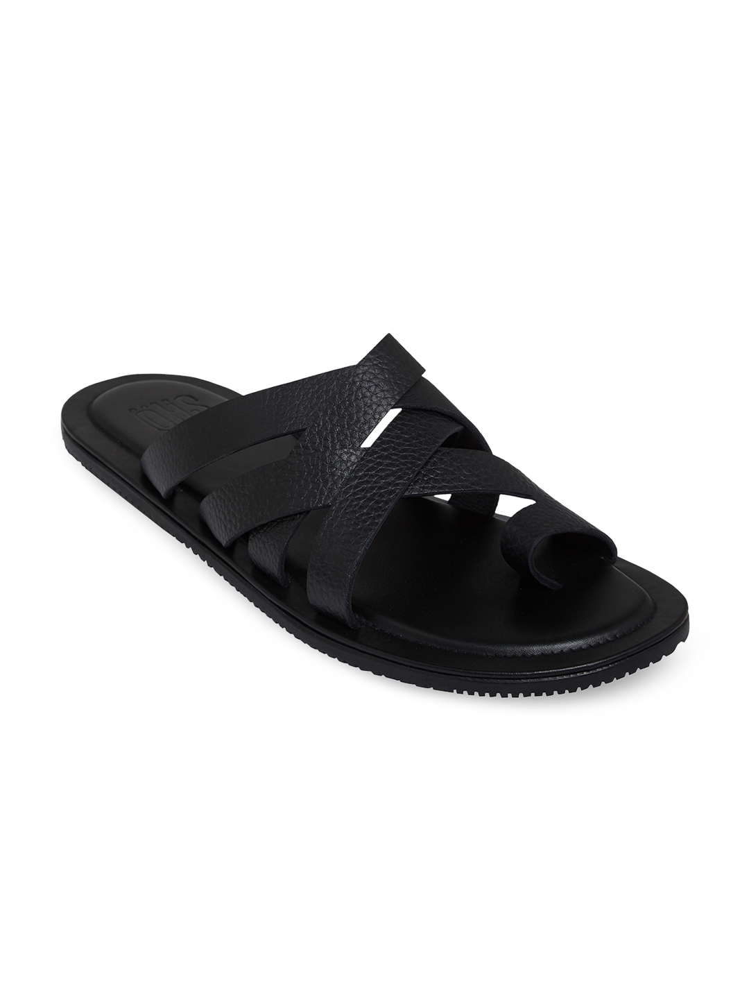 Buy SKO Men Black Comfort Leather Sandals - Sandals for Men 7471731 ...