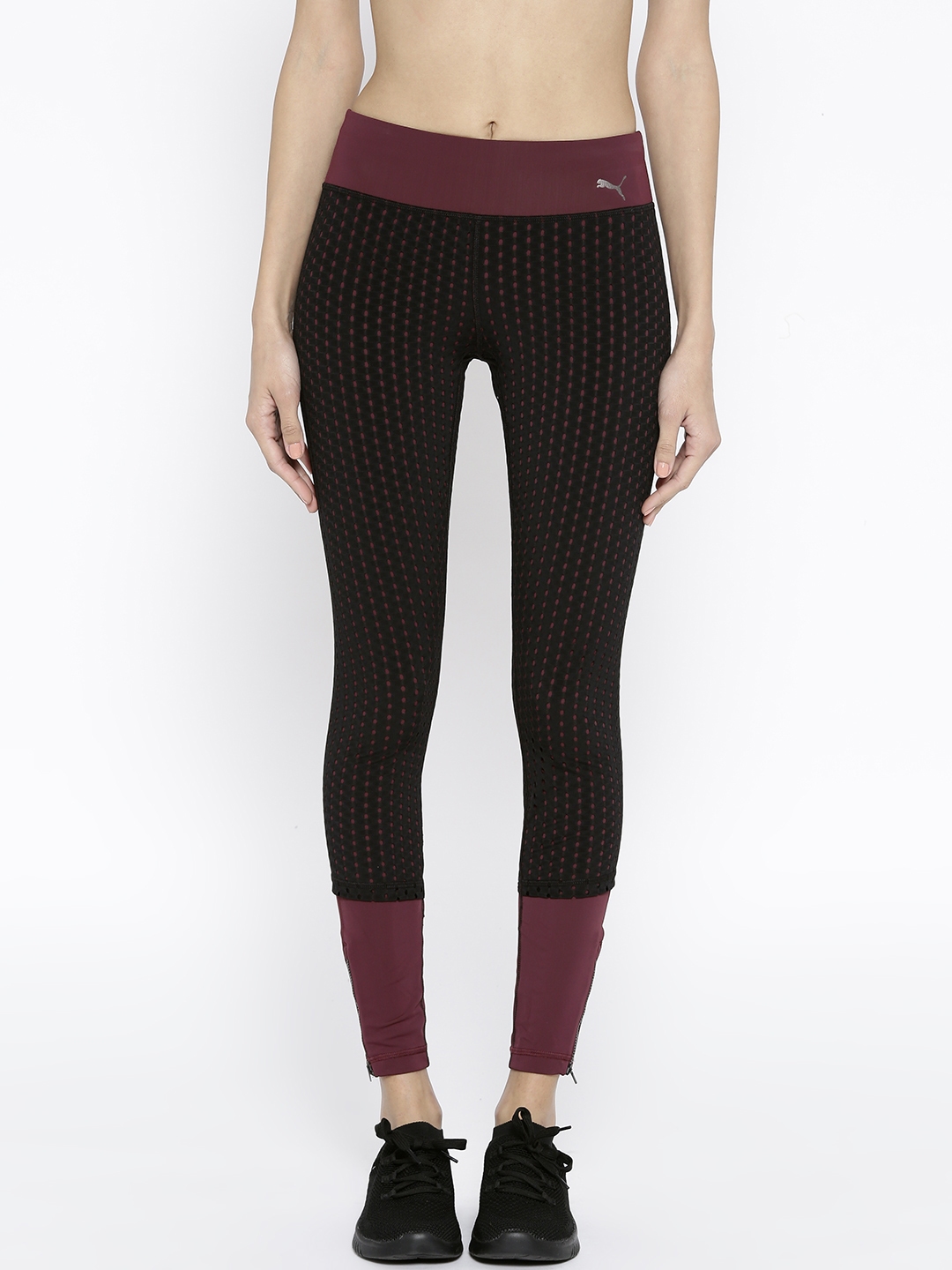 puma tights womens black