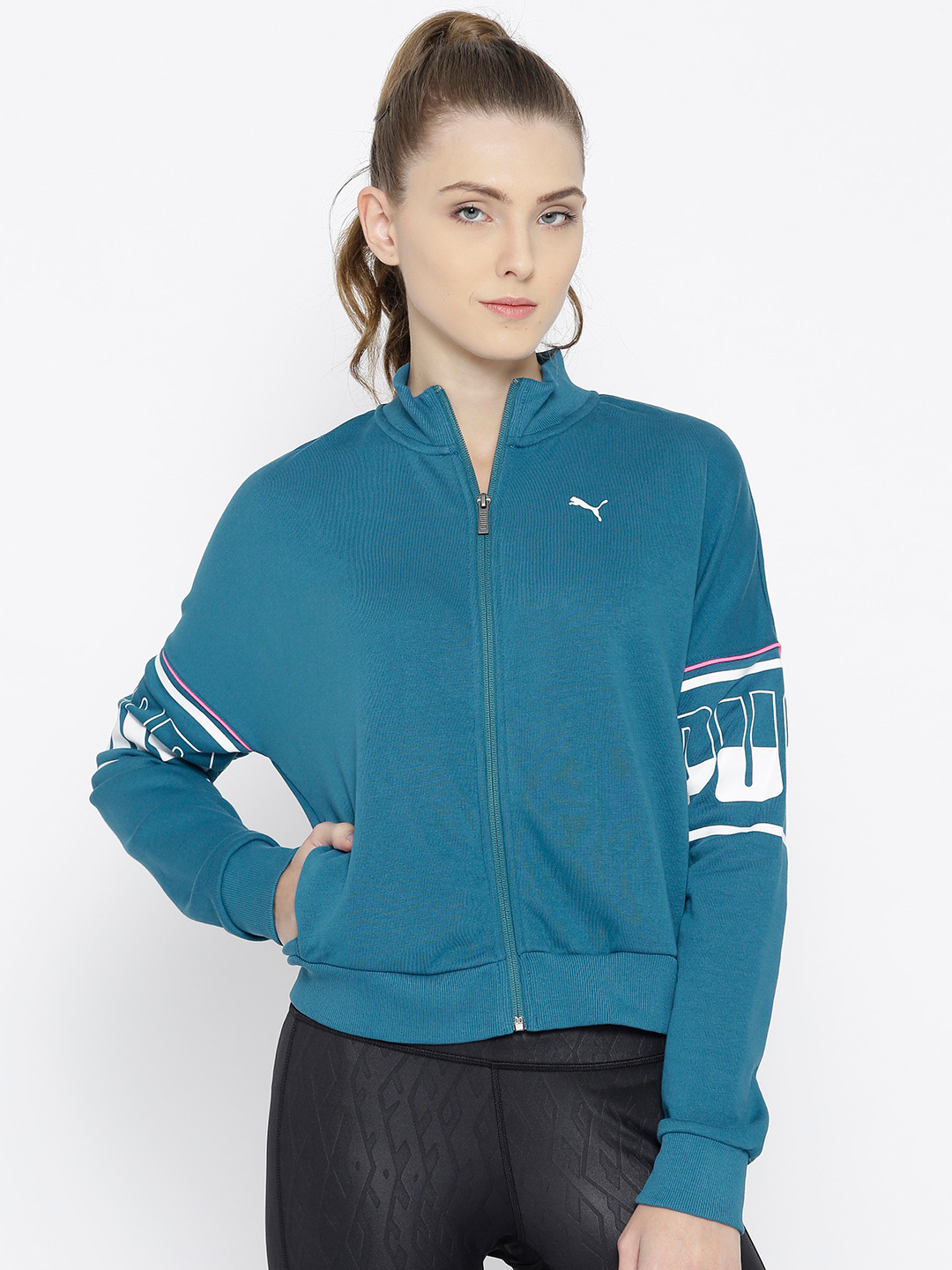 Buy Puma Women Teal Green REBEL Track Jacket Jackets for Women