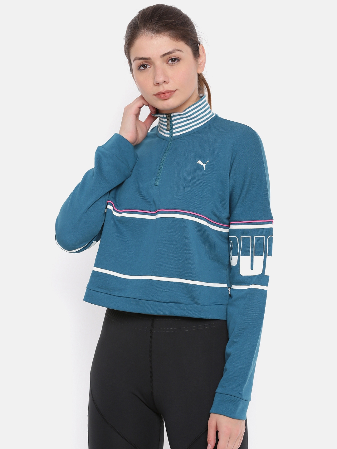 puma striped sweatshirt