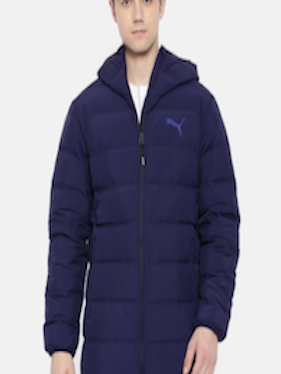 Buy Puma Men Navy Blue Downguard Water Repellent Quilted Jacket ...