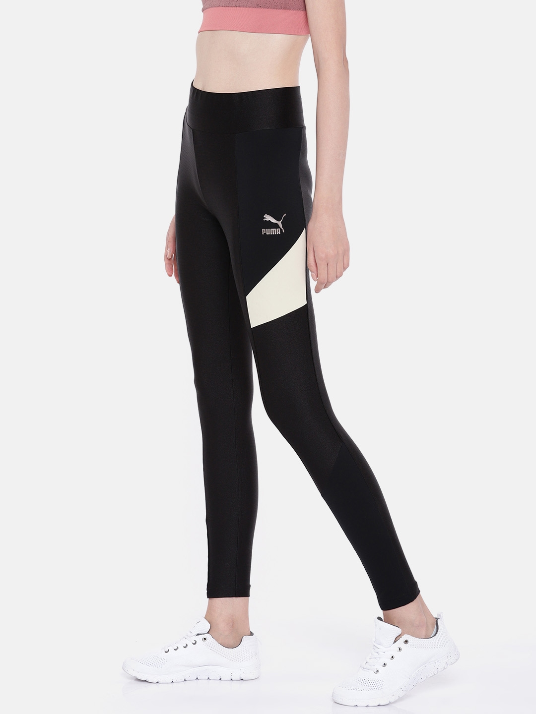 puma tights womens black