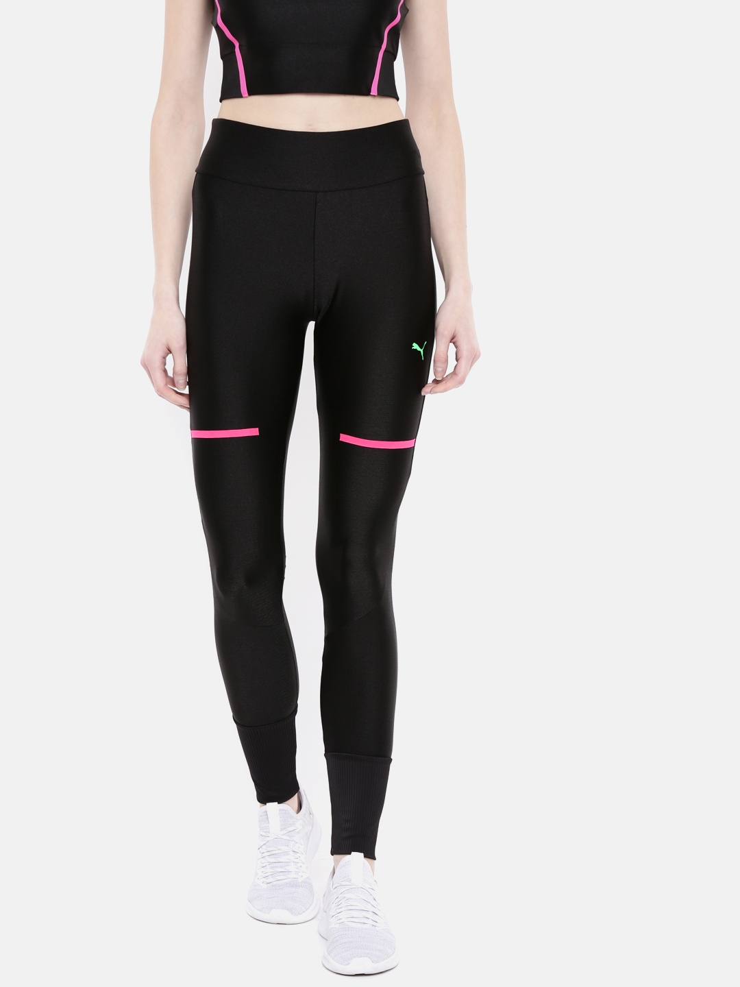 puma tights womens black