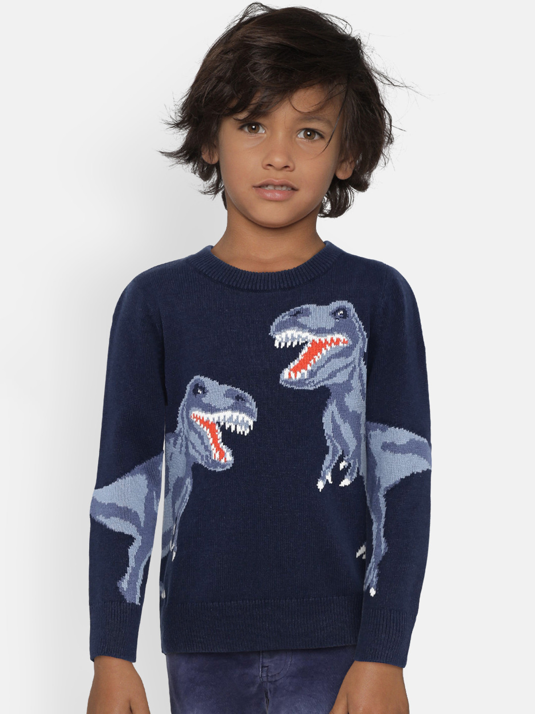 Buy GAP Baby Boys' Navy Blue Graphic Crewneck Sweater Sweaters for