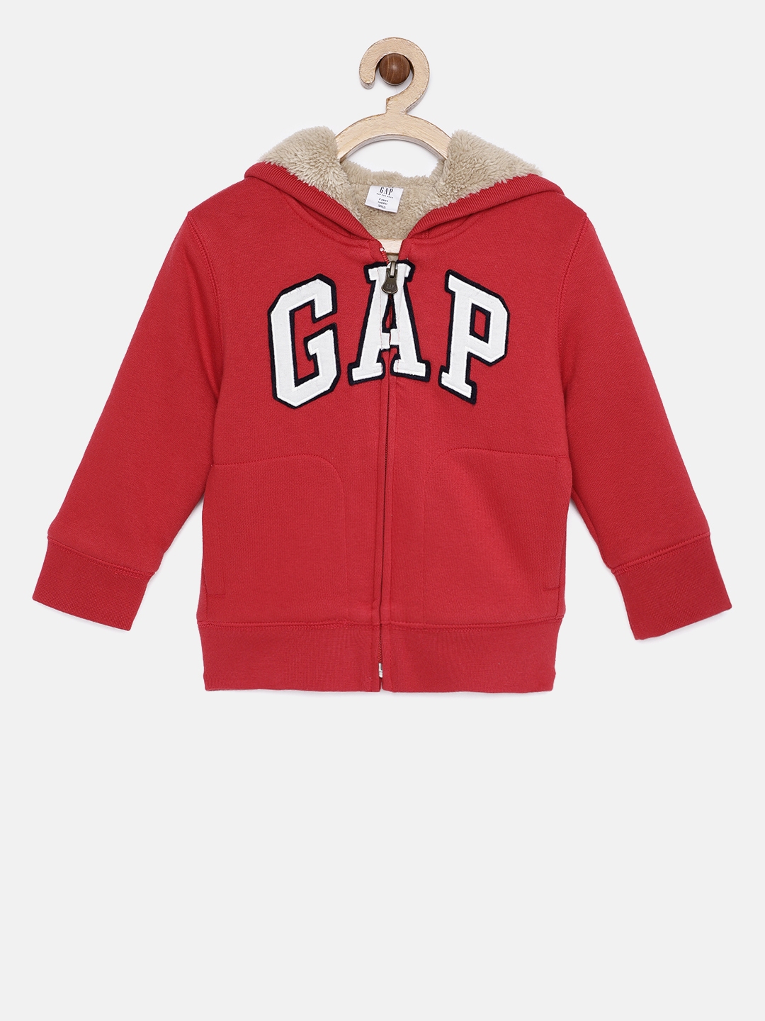 Buy GAP Baby Boys' Red Cozy Logo Hoodie Sweatshirt - Sweatshirts for ...