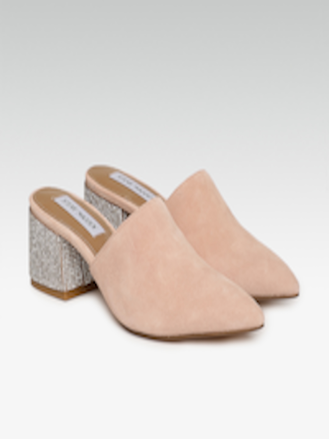 Buy Steve Madden Women Pink Solid Mules - Heels for Women 7485520 | Myntra