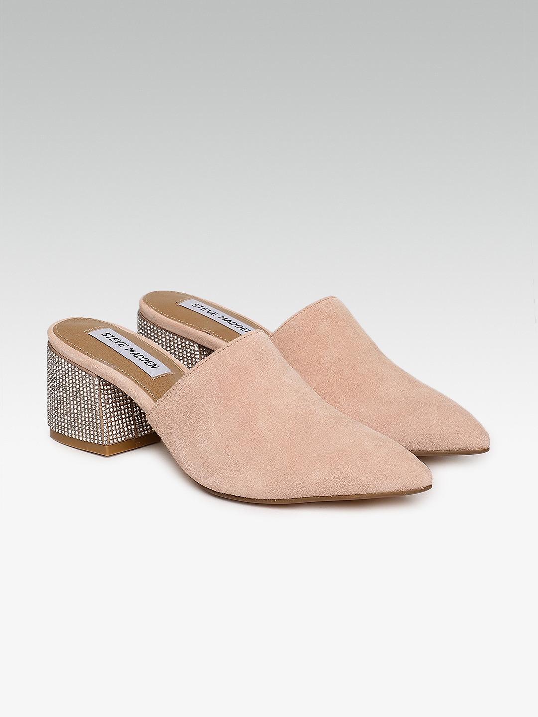 Buy Steve Madden Women Pink Solid Mules - Heels for Women 7485520 | Myntra